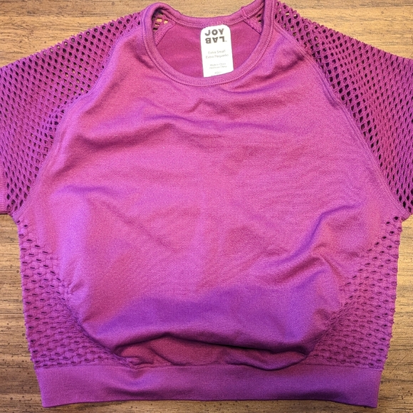 Joy Lab Seamless Cropped Top and Legging Set - Purple XS - Picture 2 of 5